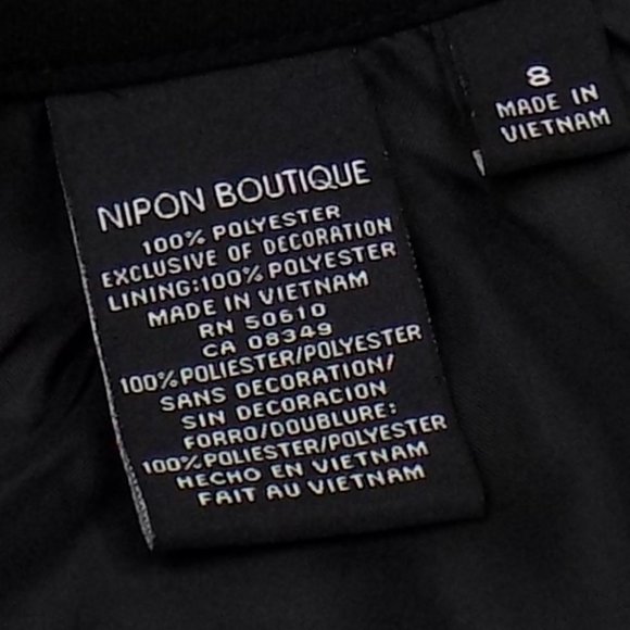 Nipon Boutique "Garden Oasis" 2-Piece Business Suit Black Size 8 NWT - Picture 15 of 16